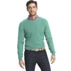 Men's Izod Classic-fit 12gg Waffle-weave Wool-blend Crewneck Sweater, Size: Large, Turquoise/blue (turq/aqua)