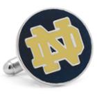 Notre Dame Fighting Irish Nickel-plated Cuff Links, Men's, Blue