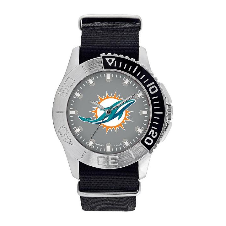 Men's Game Time Miami Dolphins Starter Watch, Black