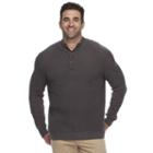Big & Tall Croft & Barrow&reg; Classic-fit Waffle-weave Cardigan, Men's, Size: 3xl Tall, Grey Other