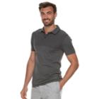 Men's Marc Anthony Slim-fit Textured Contrast Polo, Size: Xxl, Black