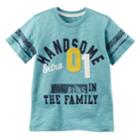 Boys 4-8 Carter's Handsome 01 Runs In The Family Graphic Tee, Size: 8, Turquoise/blue (turq/aqua)