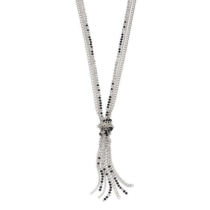 Simply Vera Vera Wang Knotted Multi Strand Necklace, Women's, Black