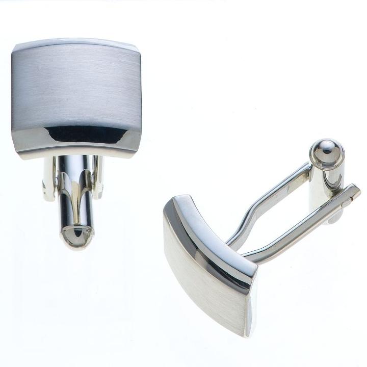 Croft & Barrow&reg; Brushed Silver Tone Cuff Links, Men's, Multicolor