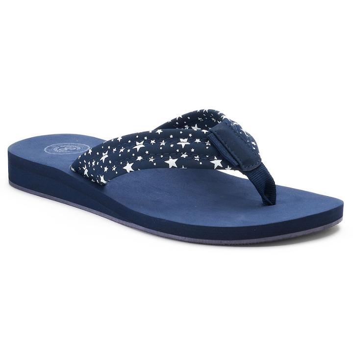So&reg; Women's Lami Print Sandals, Size: Small, Blue (navy)