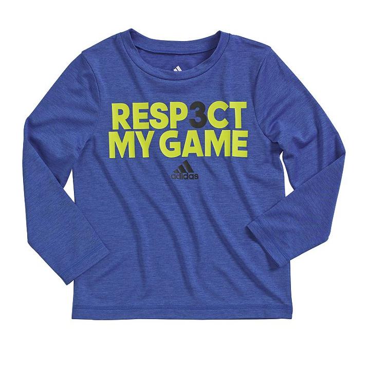 Boys 4-7x Adidas Climalite Resp3ct My Game Tee, Boy's, Size: 4, Brt Blue