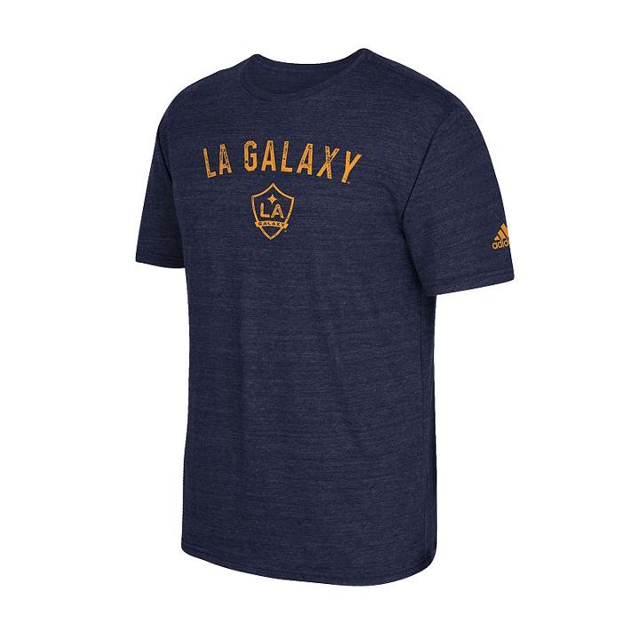 Men's Adidas Los Angeles Galaxy Tri-blend Tee, Size: Large, Blue (navy)