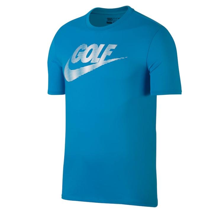 Men's Nike Dri-fit Golf Logo Tee, Size: Medium, Blue