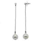 Simply Vera Vera Wang Simulated Pearl Linear Drop Earrings, Women's, White