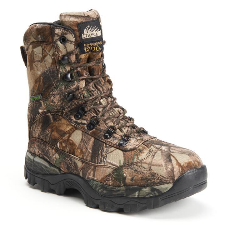 Itasca Carbine Men's Camouflage Waterproof Boots, Size: 12, Brown