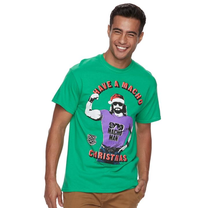 Men's Wwe Macho Man Christmas Tee, Size: Medium, Green Oth