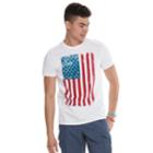 Men's American Flag Tee, Size: Large, White