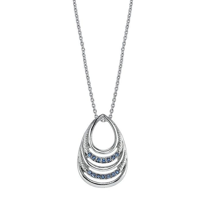 1928 Teardrop Pendant Necklace, Women's, Size: 16, Blue