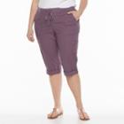 Plus Size Gloria Vanderbilt Grecia Pull-on Skimmers, Women's, Size: 24 W, Drk Purple