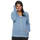 Juniors' Plus Size So&reg; Zip-up Hoodie, Teens, Size: 2xl, Med Blue