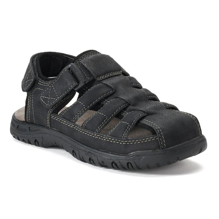 Sonoma Goods For Life&trade; Trail Boys' Fisherman Sandals, Size: 12, Black