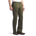 Men's Lee Performance Series Extreme Comfort Khaki Straight-fit Flat-front Pants, Size: 36x34, Dark Green