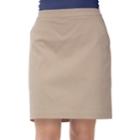 Women's Izod Solid Skort, Size: Large, Beig/green (beig/khaki)