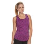 Petite Tek Gear&reg; Easy Fit Space-dye Racerback Performance Tank, Women's, Size: M Petite, Brt Pink