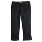 Girls 7-16 & Plus Size So&reg; Utility Rolled Cuff Capri Pants, Size: 20 1/2, Black