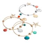 Sea Life Charm Bangle Bracelet Set, Women's, Multicolor