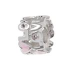 Individuality Beads Sterling Silver Crystal Love Bead, Women's, Pink