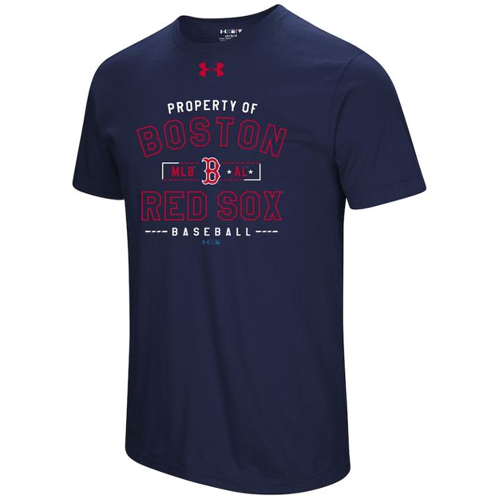 Men's Under Armour Boston Red Sox Heat Gear Crushed It Tee, Size: Medium, Blue (navy)