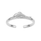 Sterling Summer Dolphin Toe Ring, Women's, Silver