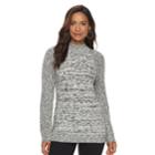 Women's Croft & Barrow&reg; Marled Mockneck Sweater, Size: Xs, Black