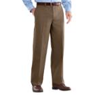Men's Croft & Barrow&reg; Easy-care Classic-fit Flat-front Pants, Size: 44x32, Brown