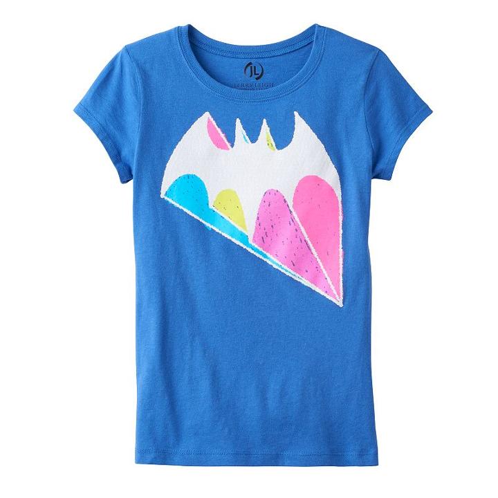 Girls 7-16 Batgirl Zoom-in Bat Signal Graphic Tee, Girl's, Size: Small, Blue Other