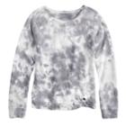 Girls 7-16 So&reg; Tie-dye French Terry Sweatshirt, Size: 12, White