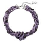 Simply Vera Vera Wang Purple Beaded & Knotted Torsade Necklace, Women's, Purple Oth