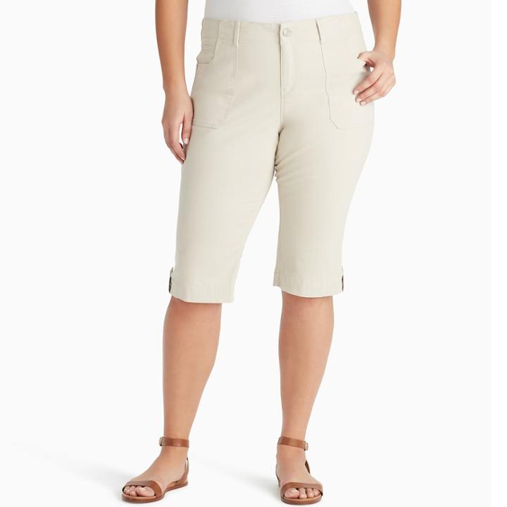 Plus Size Gloria Vanderbilt Bianca Skimmer Capris, Women's, Size: 20 W, Brown