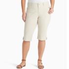Plus Size Gloria Vanderbilt Bianca Skimmer Capris, Women's, Size: 20 W, Brown