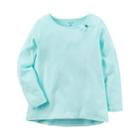 Girls 4-8 Carter's Tulle Bow Tee, Size: 4, Light Blue