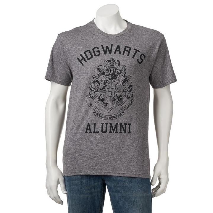 Men's Harry Potter Hogwarts Alumni Tee, Size: Large, Grey
