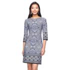 Women's Suite 7 Mosaic Shift Dress, Size: 8, Blue Other