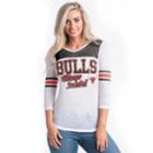 Women's Chicago Bulls Athletic Burnout Tee, Size: Xxl, White