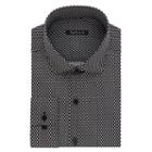 Men's Van Heusen Slim-fit Patterned Dress Shirt, Size: 17.5 36/37, Dark Grey