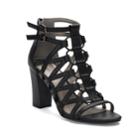 So&reg; Pufferfish Women's High Heel Gladiator Sandals, Size: Medium (10), Black