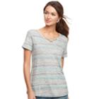 Women's Sonoma Goods For Life&trade; Crisscross Tee, Size: Small, Blue (navy)
