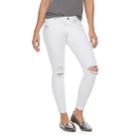 Women's Utopia By Hue Picked Jean Skimmer Leggings, Size: Xl, White