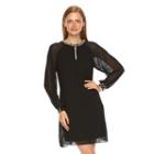 Women's Expo Beaded Shift Dress, Size: 14, Black