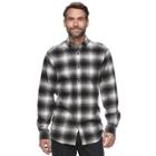 Big & Tall Croft & Barrow&reg; True Comfort Plaid Classic-fit Flannel Button-down Shirt, Men's, Size: Xl Tall, Med Grey