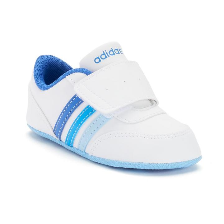 Baby Boys' Adidas V Jog Crib Shoes, Infant Boy's, Size: 2 Baby, White