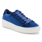 Candie's&reg; Crater Women's Velvet Sneakers, Girl's, Size: Medium (8), Blue