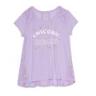 Girls 7-16 & Plus Size Harper & Elliott Lace Back High-low Hem Graphic Tee, Size: Xl, Lt Purple