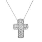 10k White Gold .45-ct. T.w. Diamond Cross Pendant, Women's, Size: 18, Yellow