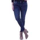 Juniors' Amethyst Faded Medium Wash Skinny Jeans, Teens, Size: 13, Dark Blue